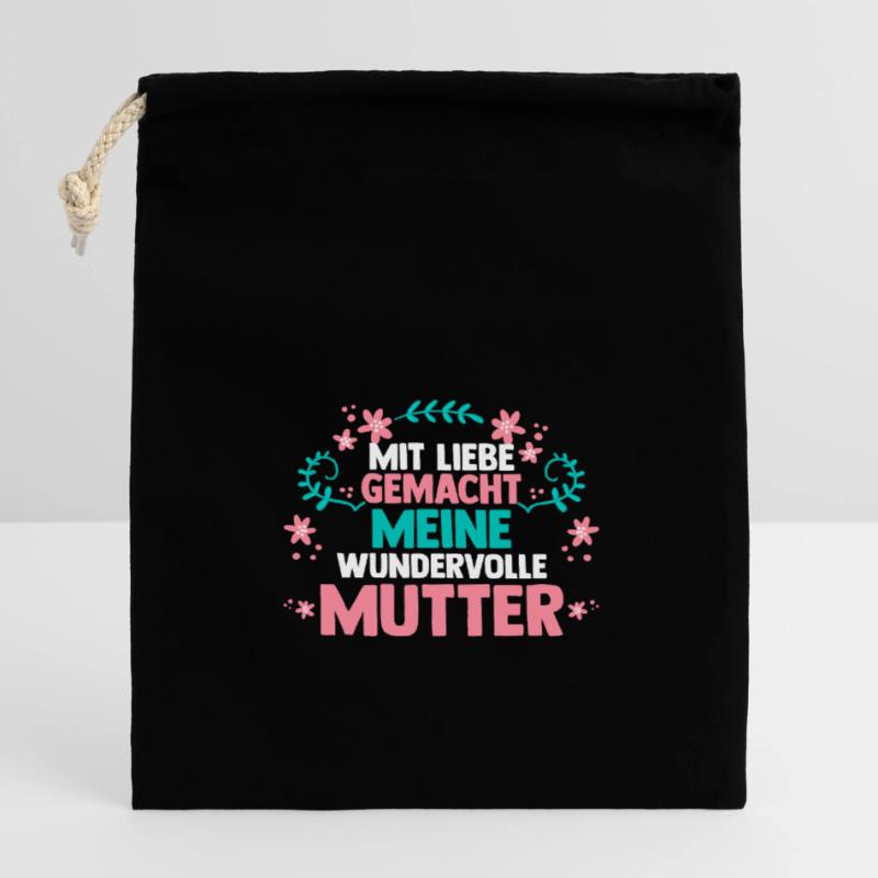 Mutter Muttertag Mama Verschließbarer Geschenkbeutel aus Baumwolle (14x20cm)