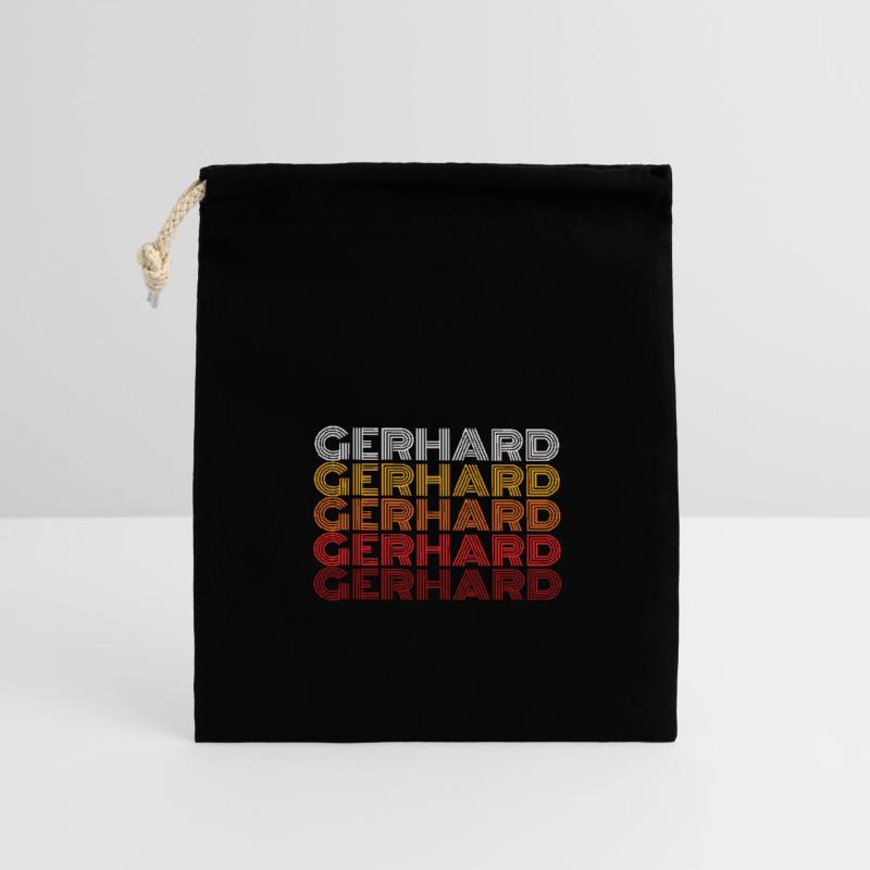 Closable cotton gift bag (14x20cm)