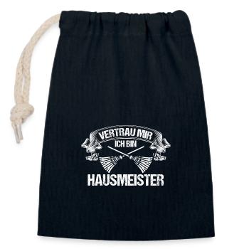 Facility Manager Hauswart Hausmeister - Verschließbarer Geschenkbeutel aus Baumwolle (14x20cm) - Navy - Vorne