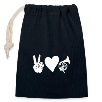 Hornist Waldhorn - Verschließbarer Geschenkbeutel aus Baumwolle (14x20cm) - Navy - Vorne