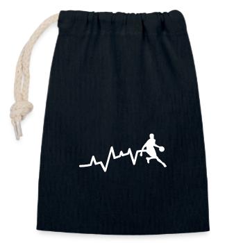 Joueurs de basket-ball Evolution Basketball - Sac cadeau en coton avec cordon (14 x 20 cm) - bleu marine - Devant