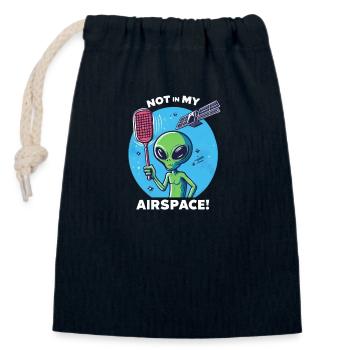 Alien Grün Fliegenklatsche Satellit Abwehr - Verschließbarer Geschenkbeutel aus Baumwolle (14x20cm) - Navy - Vorne