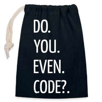Christmas Carols Informatics Awesome - Closable cotton gift bag (14x20cm) - navy - Front