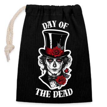 Gothic Magician. - Closable cotton gift bag (14x20cm) - black - Front