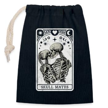 Schädel Mates Tarot - Verschließbarer Geschenkbeutel aus Baumwolle (14x20cm) - Navy - Vorne