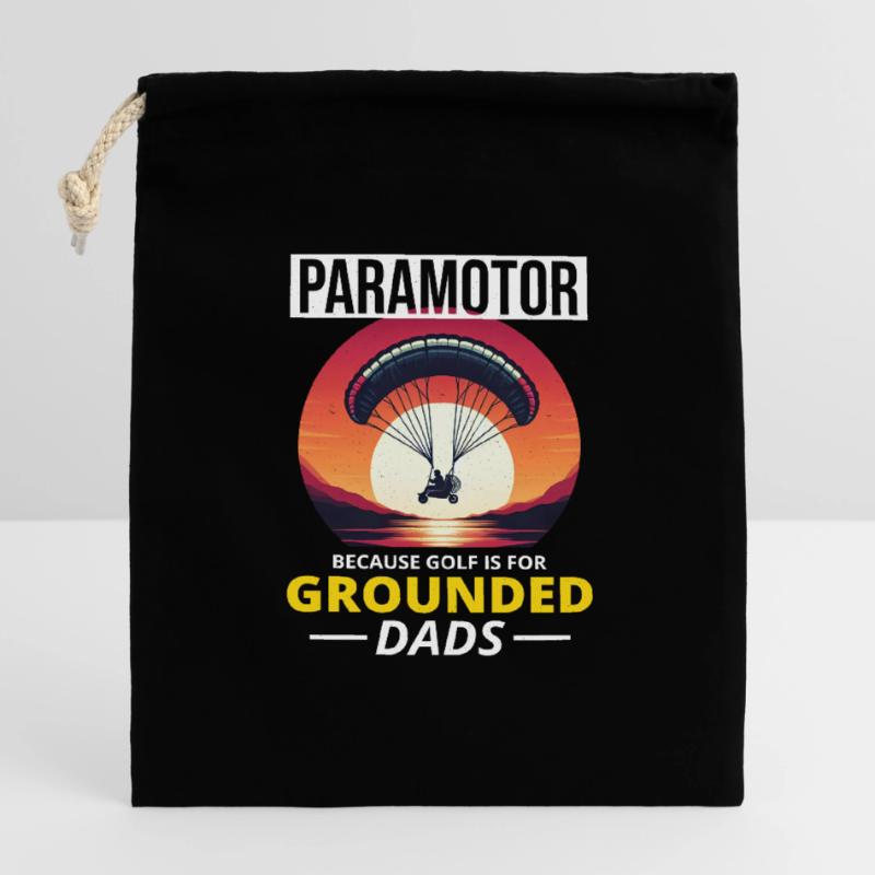 Paramotor Pilot Paramotoring Powered Paraglider Closable cotton gift bag (14x20cm)