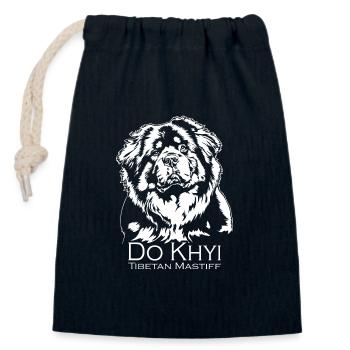 Do Khyi Tibetan Mastiff Portrait Hunde Wilsigns - Verschließbarer Geschenkbeutel aus Baumwolle (14x20cm) - Navy - Vorne