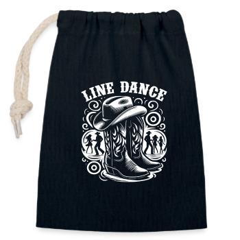 Line Dancing Country Dance - Line Dance Tanzen - Verschließbarer Geschenkbeutel aus Baumwolle (14x20cm) - Navy - Vorne