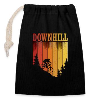 VTT VTT Downhill VTT - Sac cadeau en coton avec cordon (14 x 20 cm) - noir - Devant