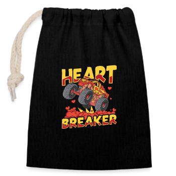Heart Breaker Truck - Verschließbarer Geschenkbeutel aus Baumwolle (14x20cm) - Schwarz - Vorne