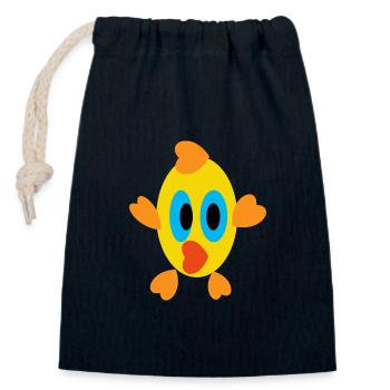 easter egg image27 - Closable cotton gift bag (14x20cm) - navy - Front