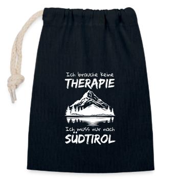 Südtirol Bozen Italien Urlaub Winter Ski Idee - Verschließbarer Geschenkbeutel aus Baumwolle (14x20cm) - Navy - Vorne