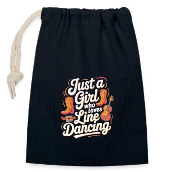 Just a girl who loves Line Dancing - Verschließbarer Geschenkbeutel aus Baumwolle (14x20cm) - Navy - Vorne