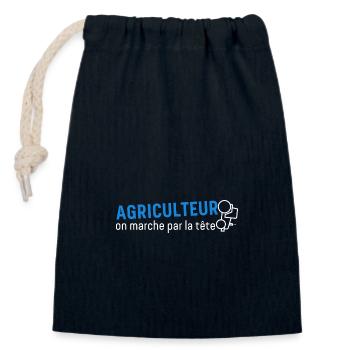 Landwirt Landwirt - Verschließbarer Geschenkbeutel aus Baumwolle (14x20cm) - Navy - Vorne