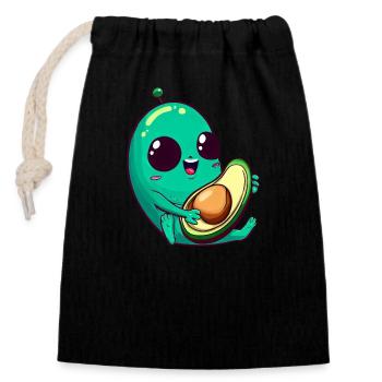 Sweet Alien Avocado: Guitariste guitare - Sac cadeau en coton avec cordon (14 x 20 cm) - noir - Devant