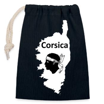 Corsica die Insel in Frankreich Korsika - Verschließbarer Geschenkbeutel aus Baumwolle (14x20cm) - Navy - Vorne
