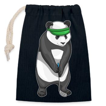 Panda Golf Golf Clubs - Closable cotton gift bag (14x20cm) - navy - Front