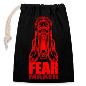 Fear maker - Closable cotton gift bag (14x20cm) - black - Front