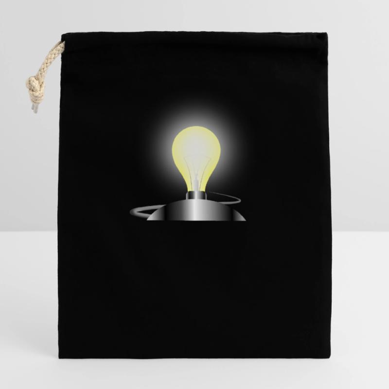 Light bulb socket Closable cotton gift bag (14x20cm)