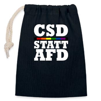 Csd instead of afd - Closable cotton gift bag (14x20cm) - navy - Front