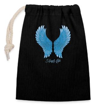Angels Club - blau - Verschließbarer Geschenkbeutel aus Baumwolle (14x20cm) - Schwarz - Vorne