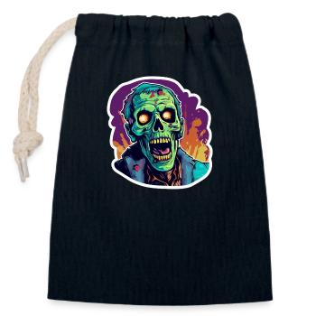 Zombie - Verschließbarer Geschenkbeutel aus Baumwolle (14x20cm) - Navy - Vorne
