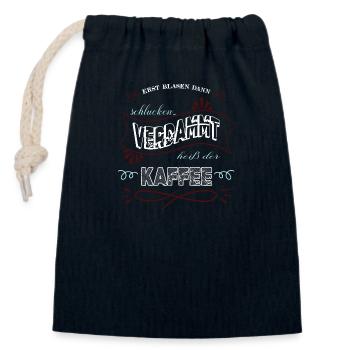 arbeiten coffeeshop humor geek geschenkidee bday - Verschließbarer Geschenkbeutel aus Baumwolle (14x20cm) - Navy - Vorne