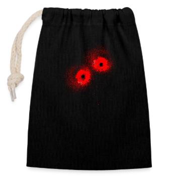 Bullet Wound Bullet Hole Halloween Costume - Closable cotton gift bag (14x20cm) - black - Front