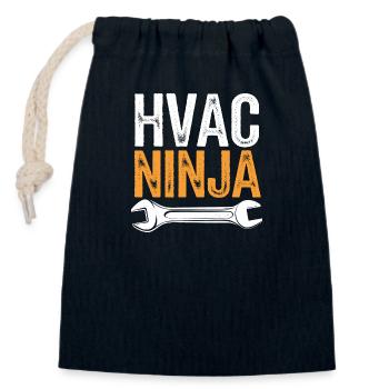 HVAC Ninja – Unsichtbarer Profi - Verschließbarer Geschenkbeutel aus Baumwolle (14x20cm) - Navy - Vorne