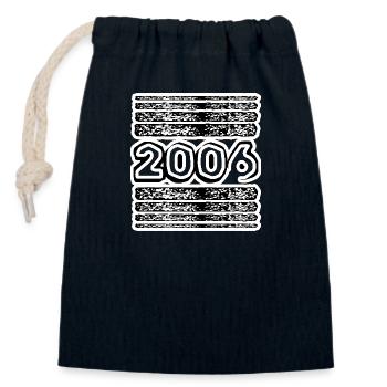 2006 - Verschließbarer Geschenkbeutel aus Baumwolle (14x20cm) - Navy - Vorne