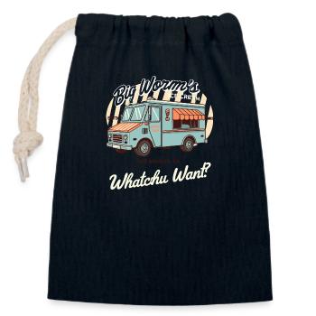 Großer Wurm s Creme Whatchu Want Los Angeles - Verschließbarer Geschenkbeutel aus Baumwolle (14x20cm) - Navy - Vorne