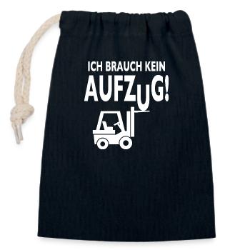Staplerfahrer Lagerist Gabelstaplerfahrer Stapler - Verschließbarer Geschenkbeutel aus Baumwolle (14x20cm) - Navy - Vorne