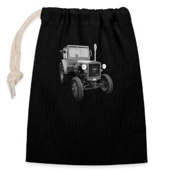 Tracteur Pioneer RS01 IFA Nordhausen DDR Oldtimer - Sac cadeau en coton avec cordon (14 x 20 cm) - noir - Devant