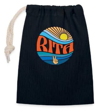 Rita Hemd Vintage Sunset Rita Groovy Krawatte Dye - Verschließbarer Geschenkbeutel aus Baumwolle (14x20cm) - Navy - Vorne