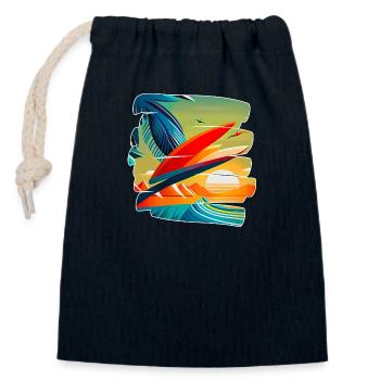 Summer Vibes #2 - Verschließbarer Geschenkbeutel aus Baumwolle (14x20cm) - Navy - Vorne