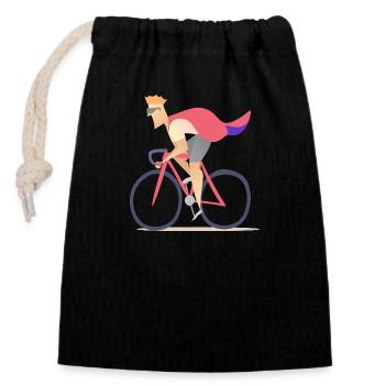 king of mountain road bike wear king robe - Closable cotton gift bag (14x20cm) - black - Front