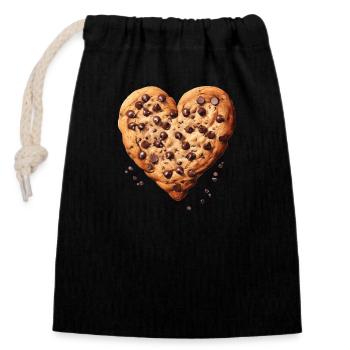 J’aime ... Cookies - Sac cadeau en coton avec cordon (14 x 20 cm) - noir - Devant