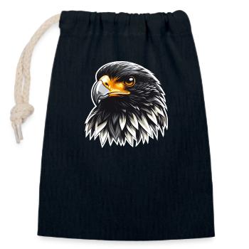 Eagle, Bird of Prey, Buzzard, Goshawk, Falcon - Closable cotton gift bag (14x20cm) - navy - Front