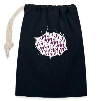 Veggie Vegetable Tracking Animals Gift Cow Quote Animal - Closable cotton gift bag (14x20cm) - navy - Front