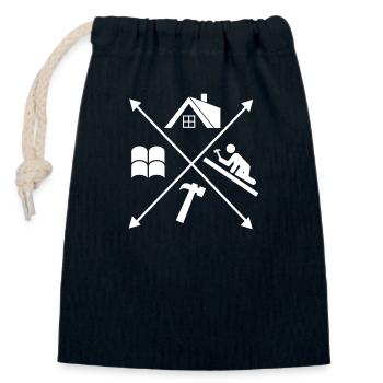 Couvreur - Sac cadeau en coton avec cordon (14 x 20 cm) - bleu marine - Devant