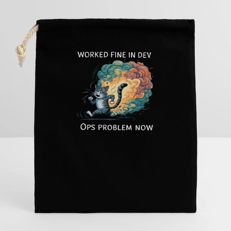 DevOps Sac cadeau en coton avec cordon (14 x 20 cm)