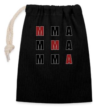 Cooles MMA Kampfsport Muster Geschenk - Verschließbarer Geschenkbeutel aus Baumwolle (14x20cm) - Schwarz - Vorne