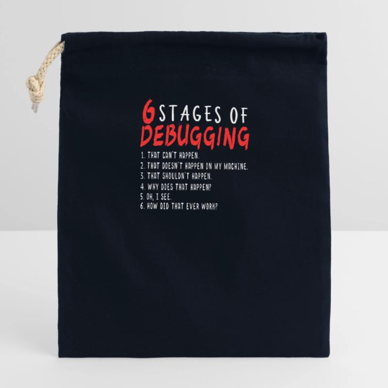 Debugging Definition Programmer I Troubleshooting Closable cotton gift bag (14x20cm)