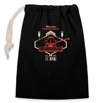 FORTSCHRITT Mähdrescher E512 DDR LPG - Verschließbarer Geschenkbeutel aus Baumwolle (14x20cm) - Schwarz - Vorne