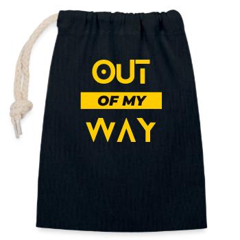 Out Of My Way - Closable cotton gift bag (14x20cm) - navy - Front