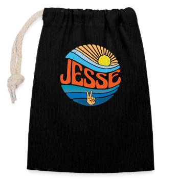 Jesse Hemd Vintage Sunset Jesse Groovy Tie Dye - Verschließbarer Geschenkbeutel aus Baumwolle (14x20cm) - Schwarz - Vorne