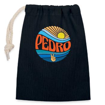 Pedro Shirt Vintage Sunset Pedro Groovy Tie Dye - Closable cotton gift bag (14x20cm) - navy - Front