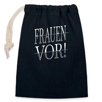 smeilie bday donald  feminist spruch - Verschließbarer Geschenkbeutel aus Baumwolle (14x20cm) - Navy - Vorne