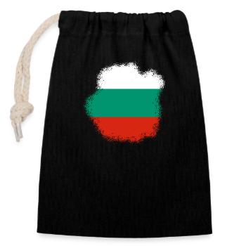 Bulgarien Flagge Bulgarische Fahne Goldstrand - Verschließbarer Geschenkbeutel aus Baumwolle (14x20cm) - Schwarz - Vorne