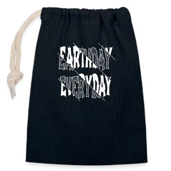 Planet Protection Environmental Awareness - Closable cotton gift bag (14x20cm) - navy - Front